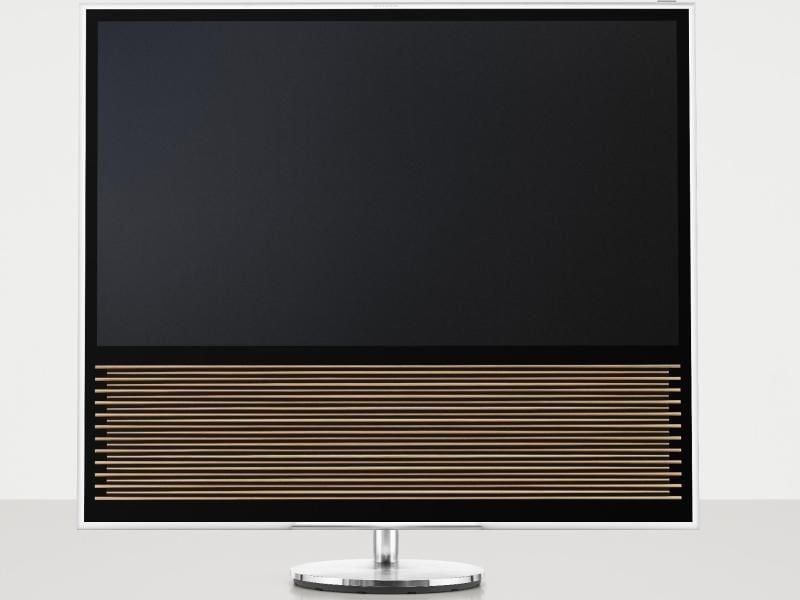Den BeoVision 14 von Bang & Olufsen gibt es gegen Aufpreis auch mit motorisiertem Standfuß. Foto: Bang & Olufsen
