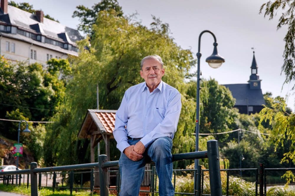 Ronald Bischoff in seinem Heimatort Stiege.