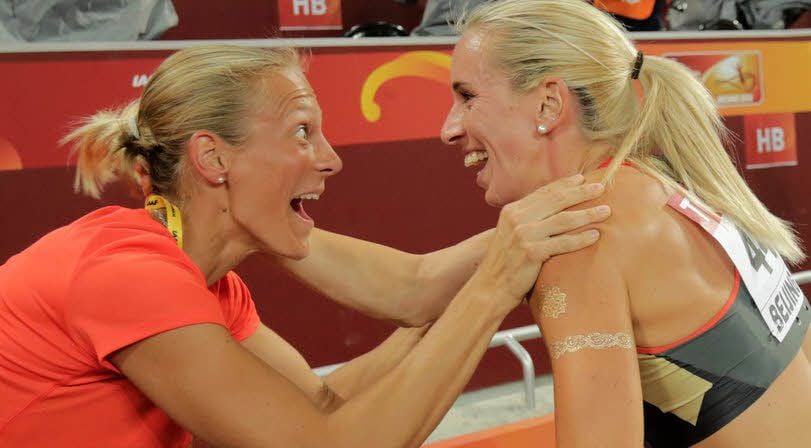Jennifer Oeser (l.) und Ex-Kollegin Cindy Roleder