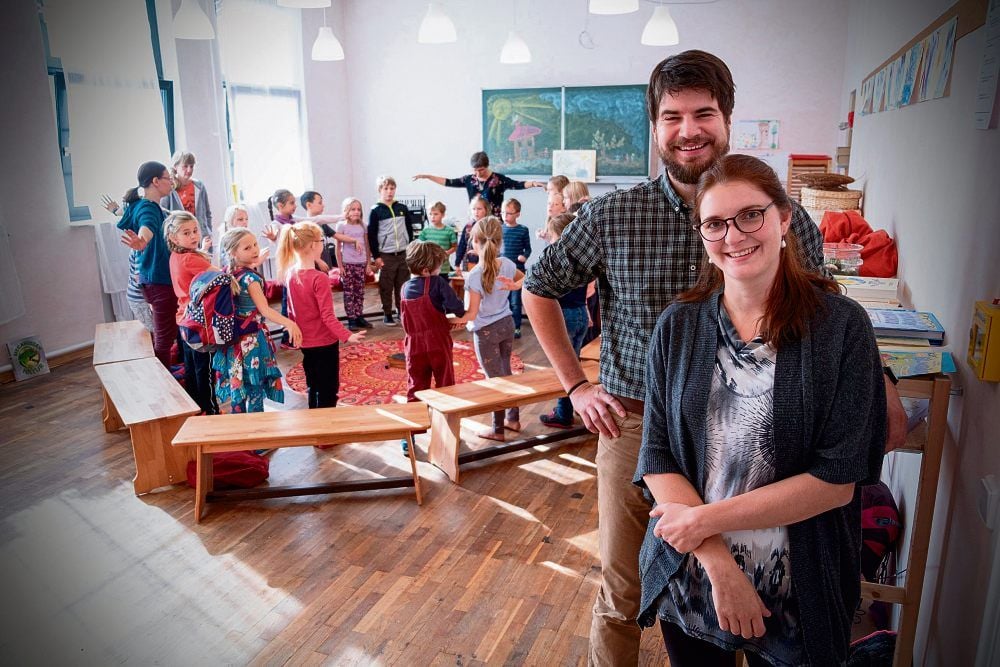 Der Traum einer eigenen Schule: Für Sebastian und Franziska Rumberg ging er in Erfüllung. In diesem Jahr wurde die Waldorfschule, die sie mit viele weiteren Engagierten gründeten, eröffnet.