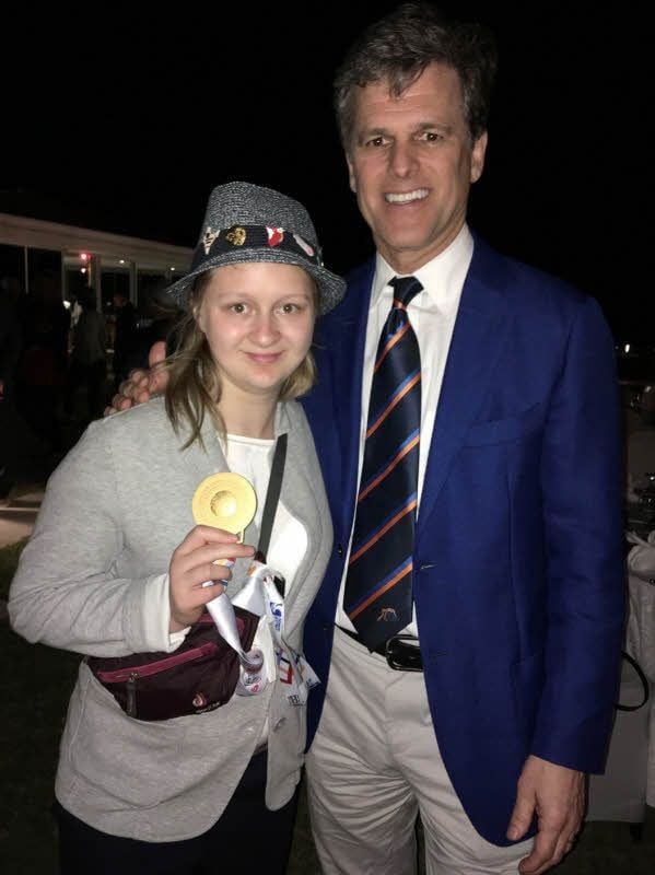 Mandy Bauer und Timothy Shriver beim Empfang des deutschen Botschafters
