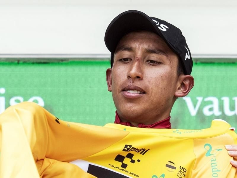 Führt neben Geraint Thomas bei der Tour de France das Aufgebot vom Team Ineos an: Der Kolumbianer Egan Bernal. Foto: Alexandra Wey/KEYSTONE