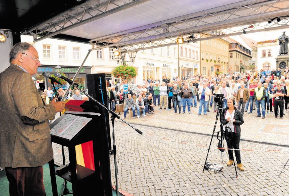 Alexander Gauland spricht in Eisleben.