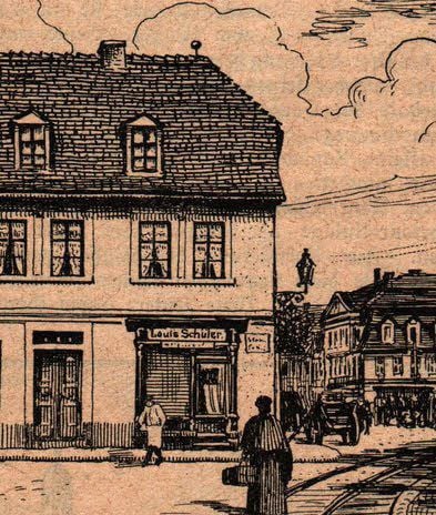 In diesem Schausfenster stand im Dezember 1870 ein Weihnachtsbaum.