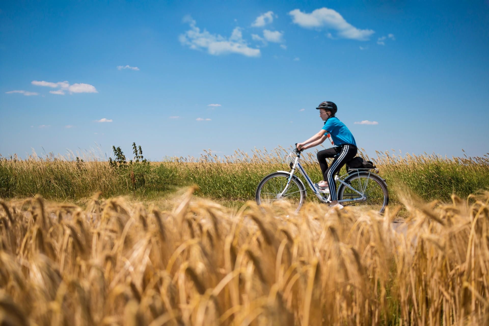 Eine Teilnehmerin der 13. MZ-Radpartie