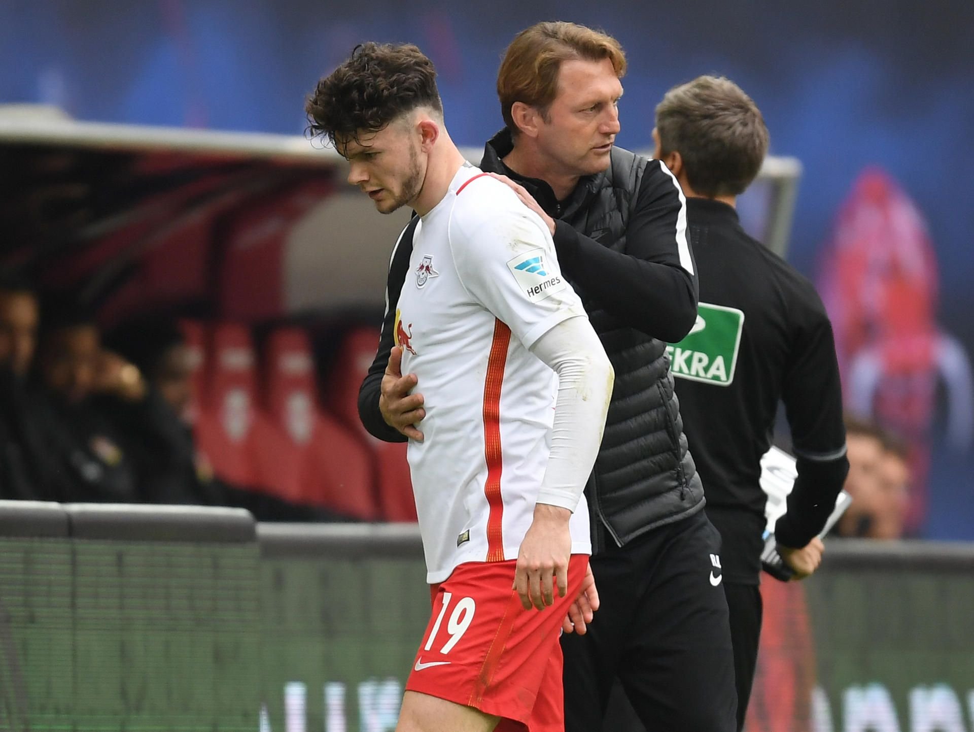 Oliver Burke soll ein Angebot aus England vorliegen haben - bei RB Leipzig weiß man davon nichts.