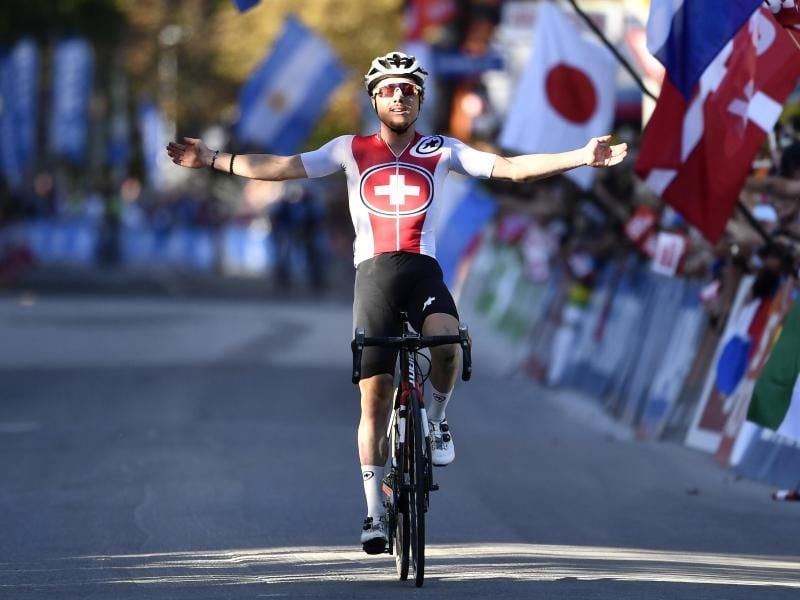 Lennard Kämna blieb beim Sieg des Schweizers Marc Hirschi ohne Medaille. Foto: Eric Lalmand/BELGA