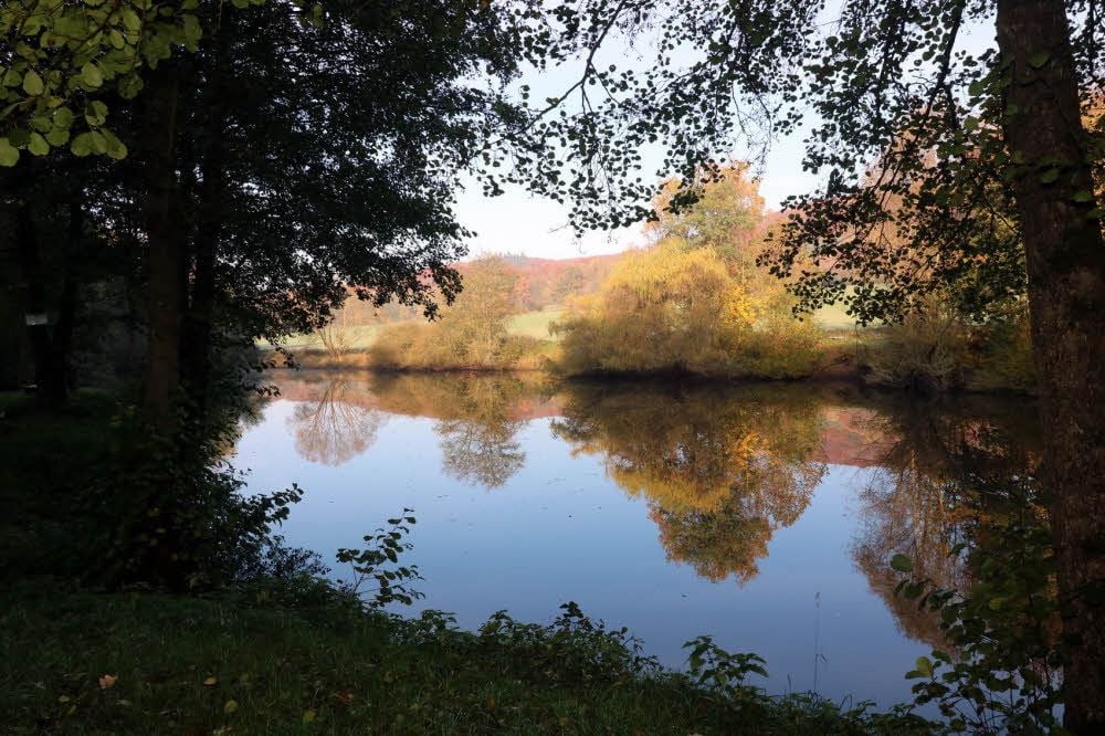 Herbstliche Idylle an den Drei Tonlöchern bei Morungen.