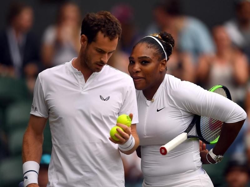 Das Mixed von Serena Williams (r) mit Andy Murray sorgte in Wimbledon für Aufmerksamkeit. Foto: Victoria Jones/PA Wire
