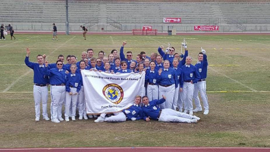 Freude nach der Siegerehrung beim Spielmannszug Blau-Weiß Hettstedt.