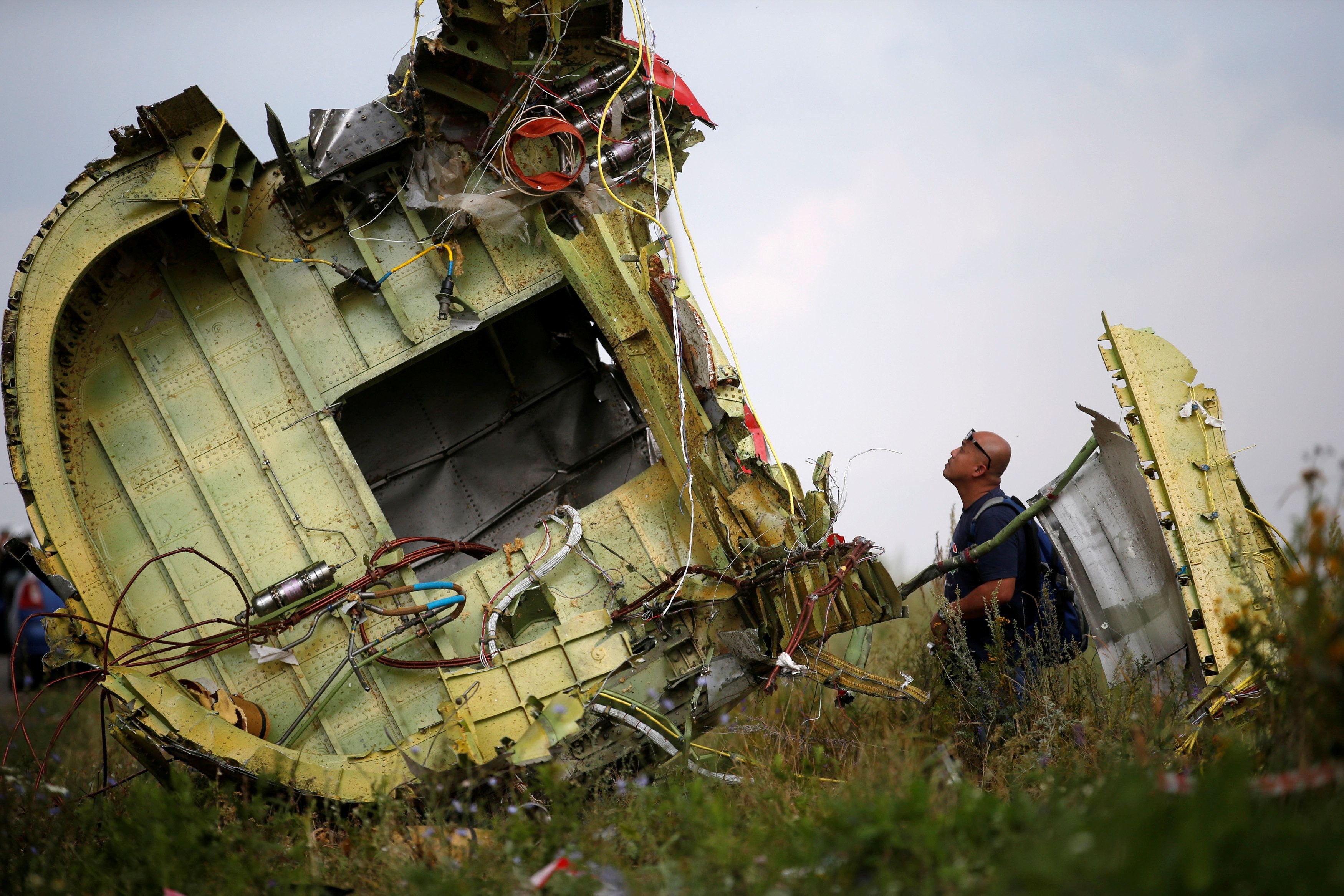 Das Wrack von Flugh MH17