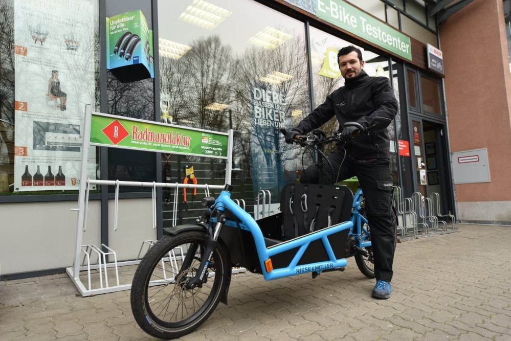 Sein Lastenrad verleiht Matthias Proske im Augenblick kostenfrei.