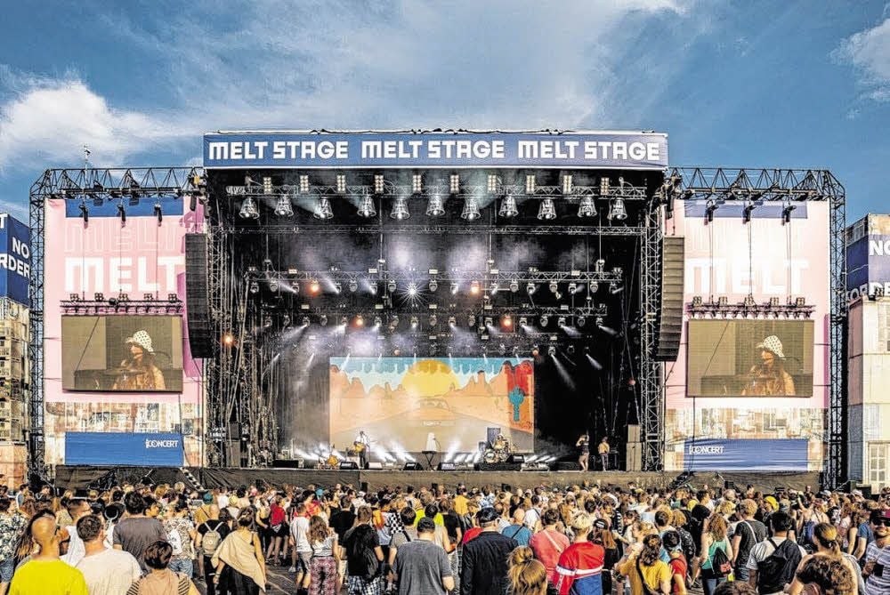 Die österreichische Indie-Rock-Band „Cari Cari“ eröffnet das 22. Melt!-Festival auf der Hauptbühne am Freitag in Ferropolis.
