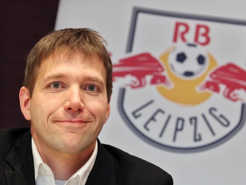 Dieter Gudel, Geschäftsführer des Fußball-Regionalligisten RB Leipzig, in einer Pressekonferenz in Leipzig. Foto: Jan Woitas/Archiv