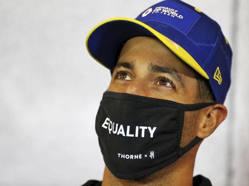 Holte in der Eifel seinen ersten Podestplatz für Renault: Daniel Ricciardo. Foto: Xpbimages.Com/POOL xpbimages.com/AP/dpa