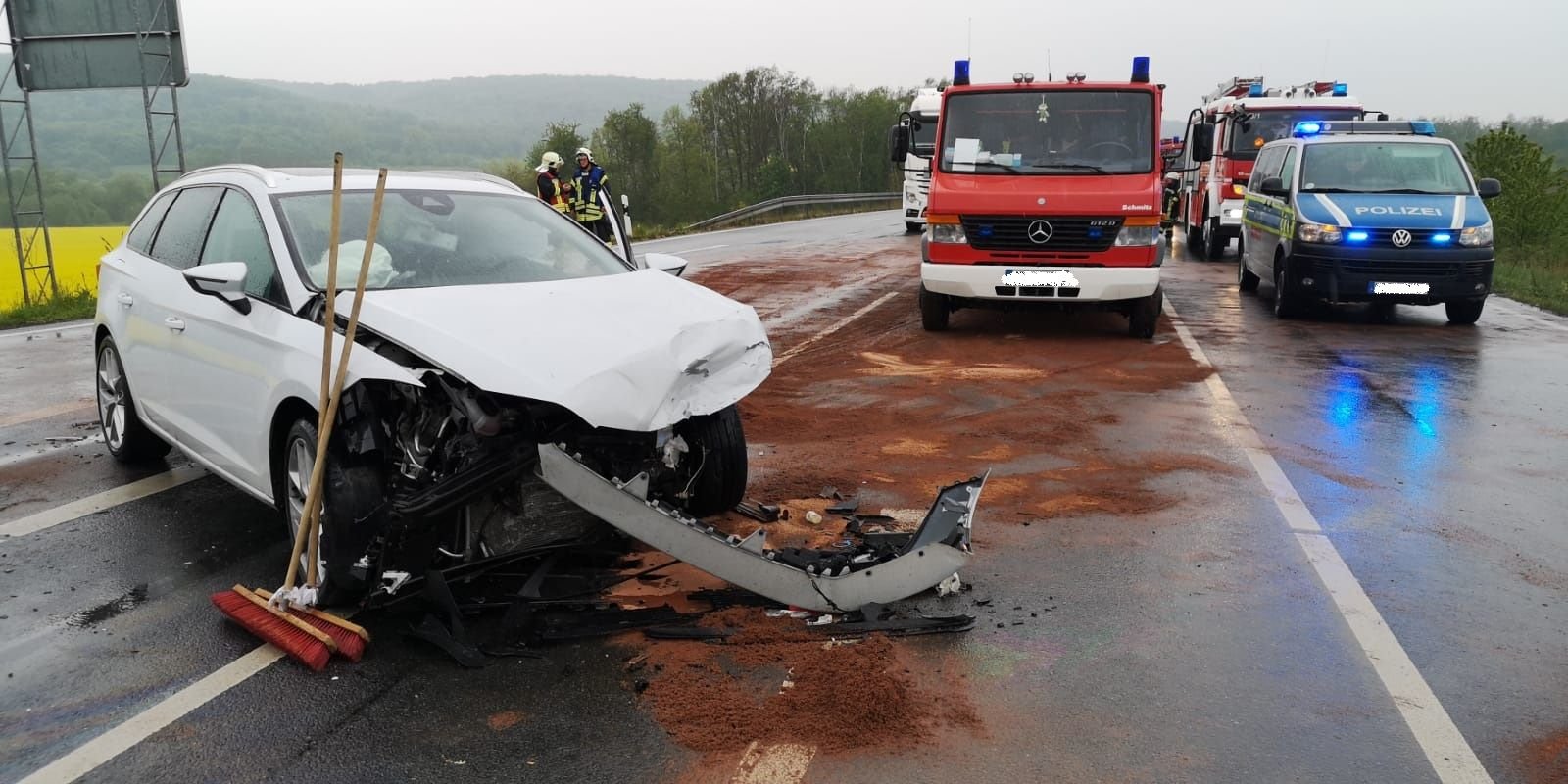 Unfall auf der B-86-Kreuzung zwischen Emseloh und Riestedt