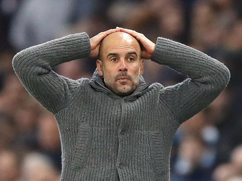 Trainer Pep Guardiola verpasste mit Man City erneut das Halbfinale der Champions League. Foto: Martin Rickett/PA Wire