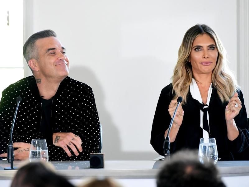 Robbie Williams bringt seine Frau Ayda Field noch immer zum Lachen. Foto: Ian West/PA Wire