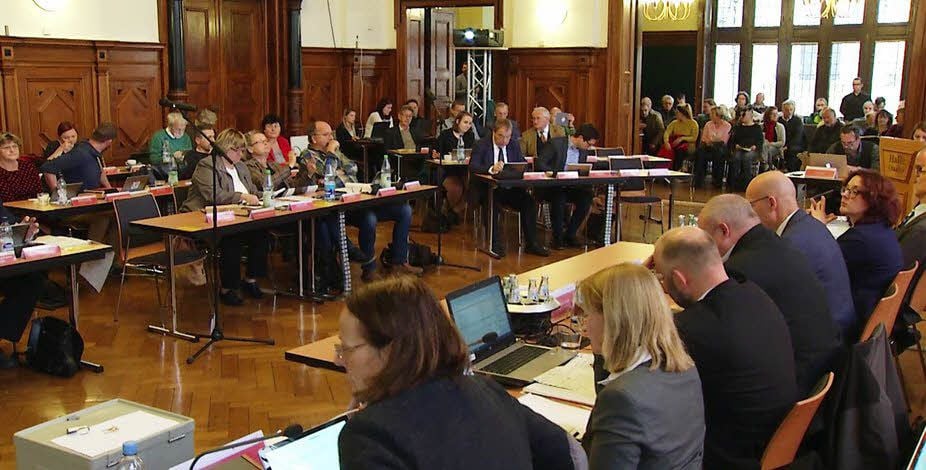 Sitzung im Stadtrat von Halle
