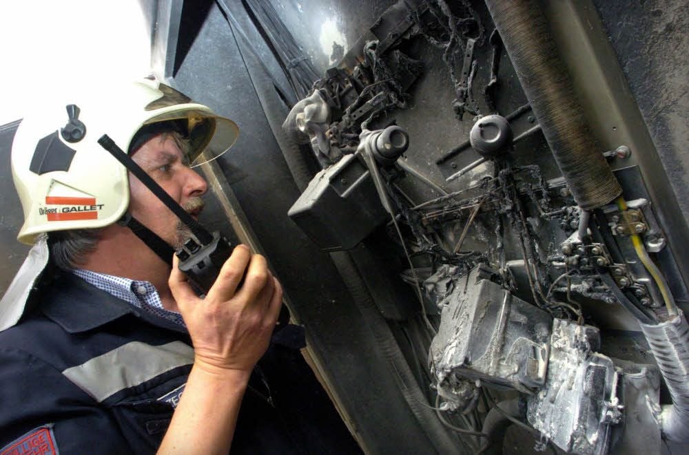 Wolfgang Czech (hier nach einem Elektrobrand) leitete viele Einsätze der Freiwilligen Feuerwehr Köthen.