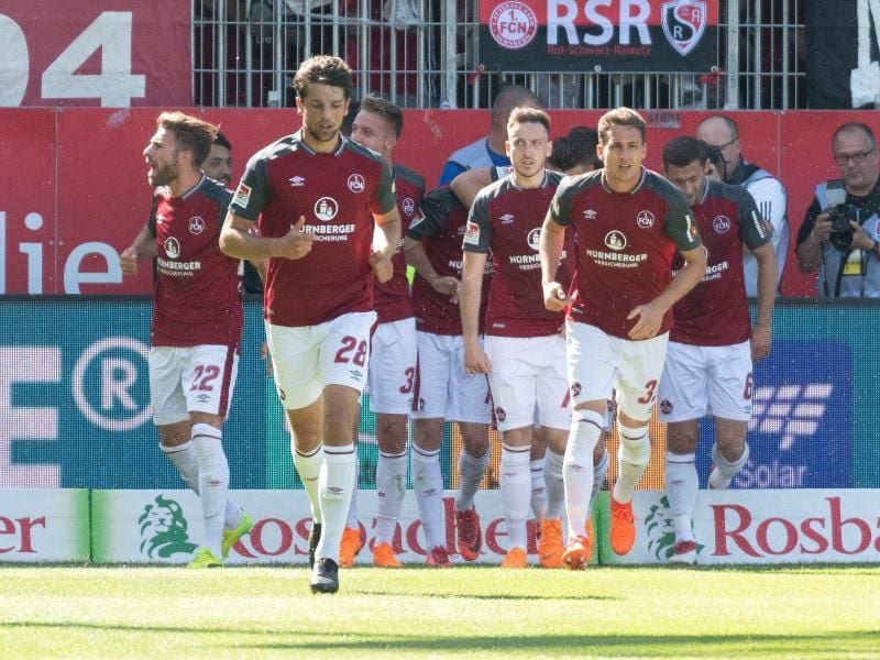 Der 1. FC Nürnberg ist mit dem Sieg in Sandhausen aufgestiegen. Foto: Daniel Maurer