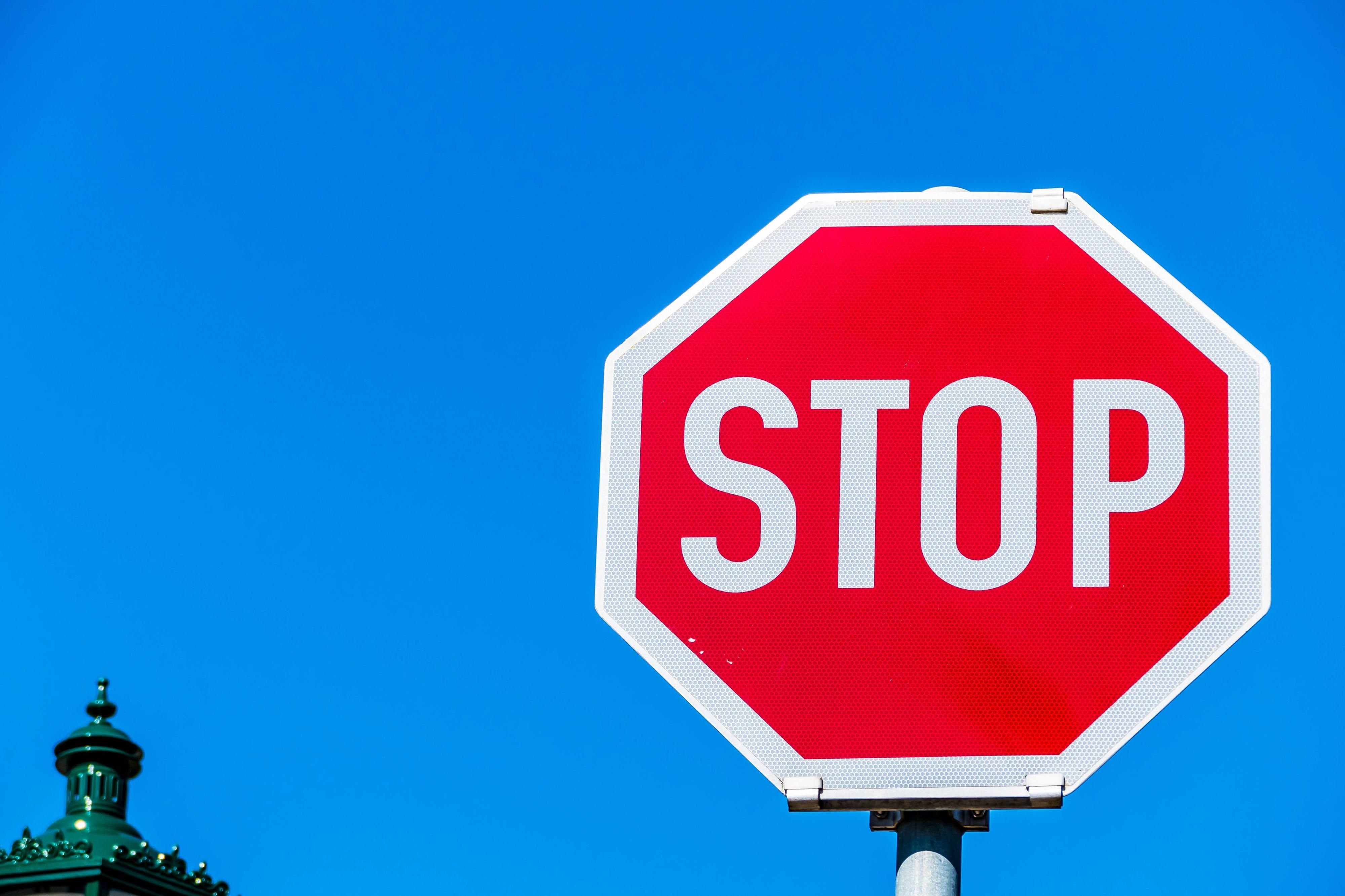 Ein Stoppschild.