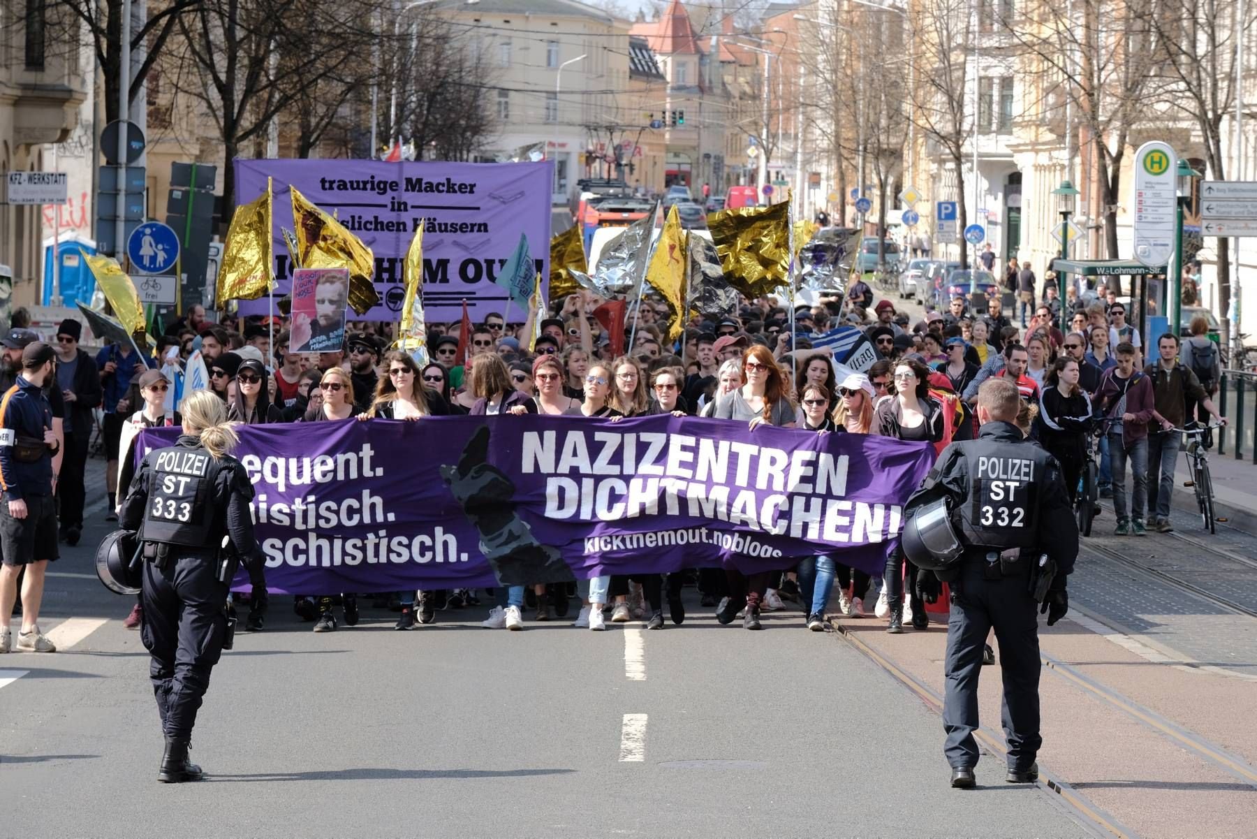 Die Demonstration verlief friedlich, es gab lediglich zwei Anzeigen.