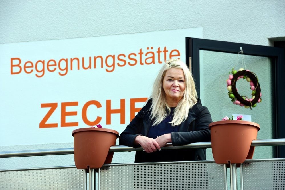 Nicole Wiesenmüller hat ihr Büro in der „Zeche“. Wegen der Corona-Pandemie ist die Begegnungsstätte derzeit geschlossen.