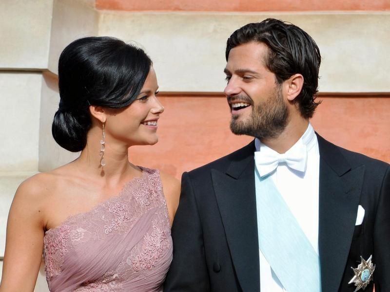 Prinz Carl Philip und Prinzessin Sofia werden den kleinen Gabriel Carl Walther in der Schlosskirche von Drottningholm taufen lassen. Foto: Jonas Ekstromer/TT NEWS AGENCY