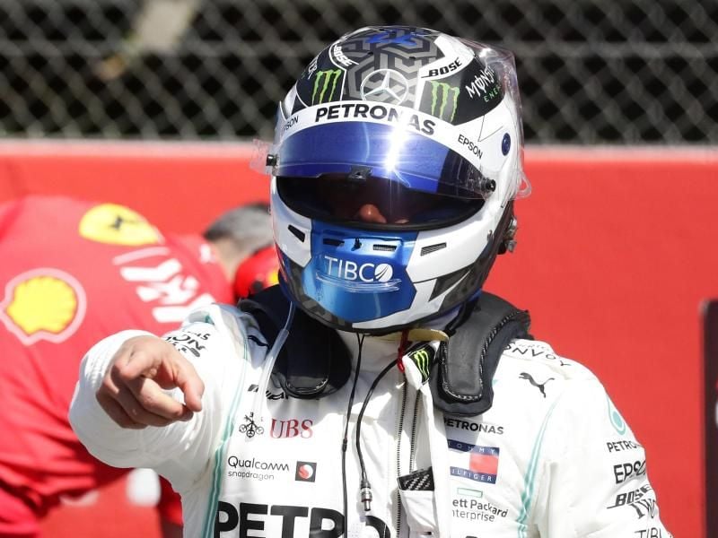 Mercedes-Pilot Valtteri Bottas startet beim Großen Preis von Spanien von der Pole Position. Foto: Manu Fernandez/AP