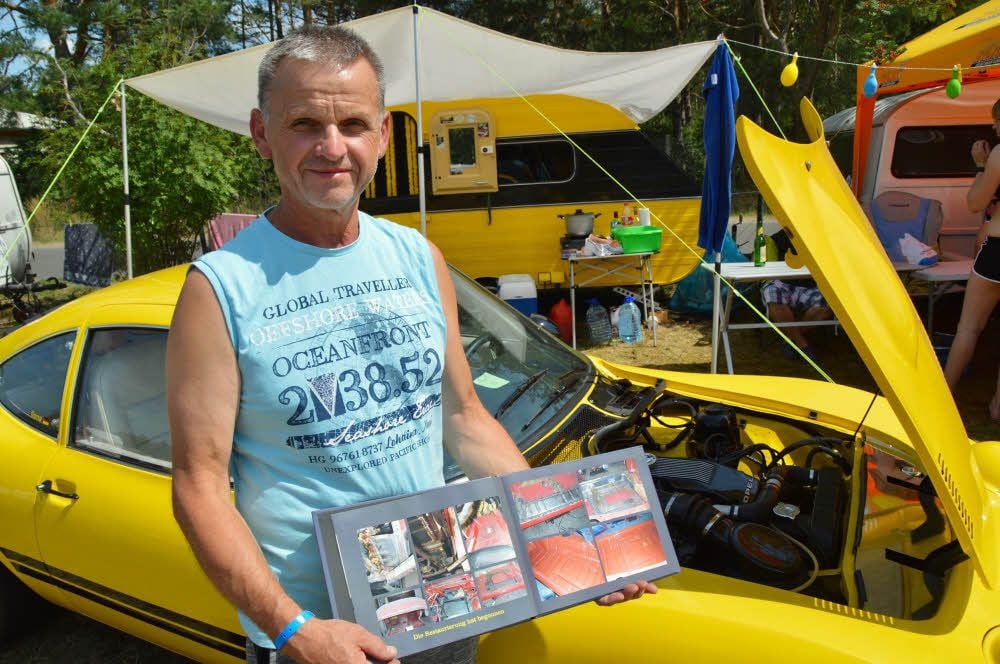 Jörg Schönert hat seinen alten Opel GT von Grund auf neu restauriert.