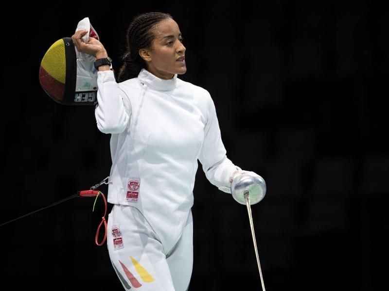 Degenfechterin Alexandra Ndolo verliert gegen Vitalis im EM-Halbfinale. Foto: Federico Gambarini