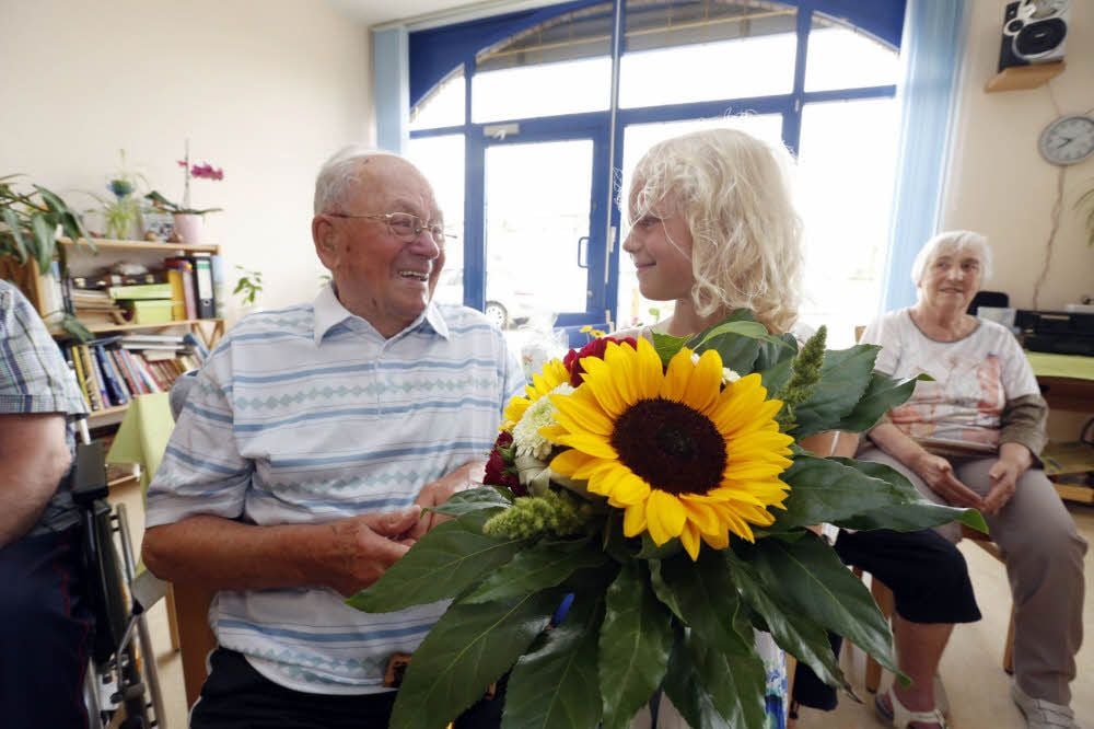 Eine Sonnenblume zum 101. Geburtstag.