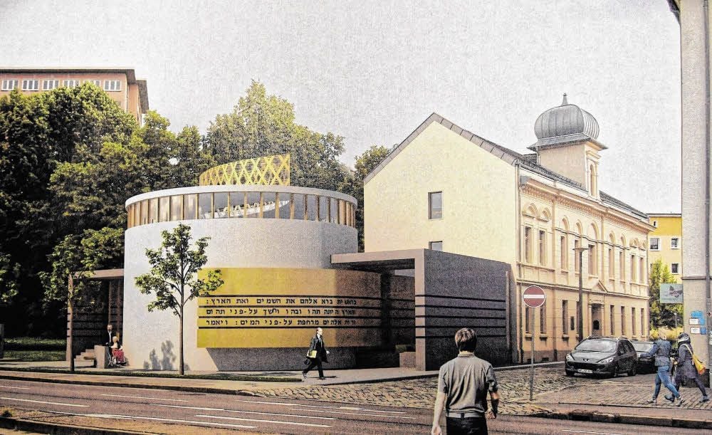 Der Entwurf von Alfred Jacoby ist ein Rundbau - ähnlich einer Torarolle.