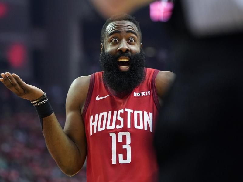 James Harden setzte sich mit den Houston Rockets gegen Utah Jazz durch. Foto: David J. Phillip/AP