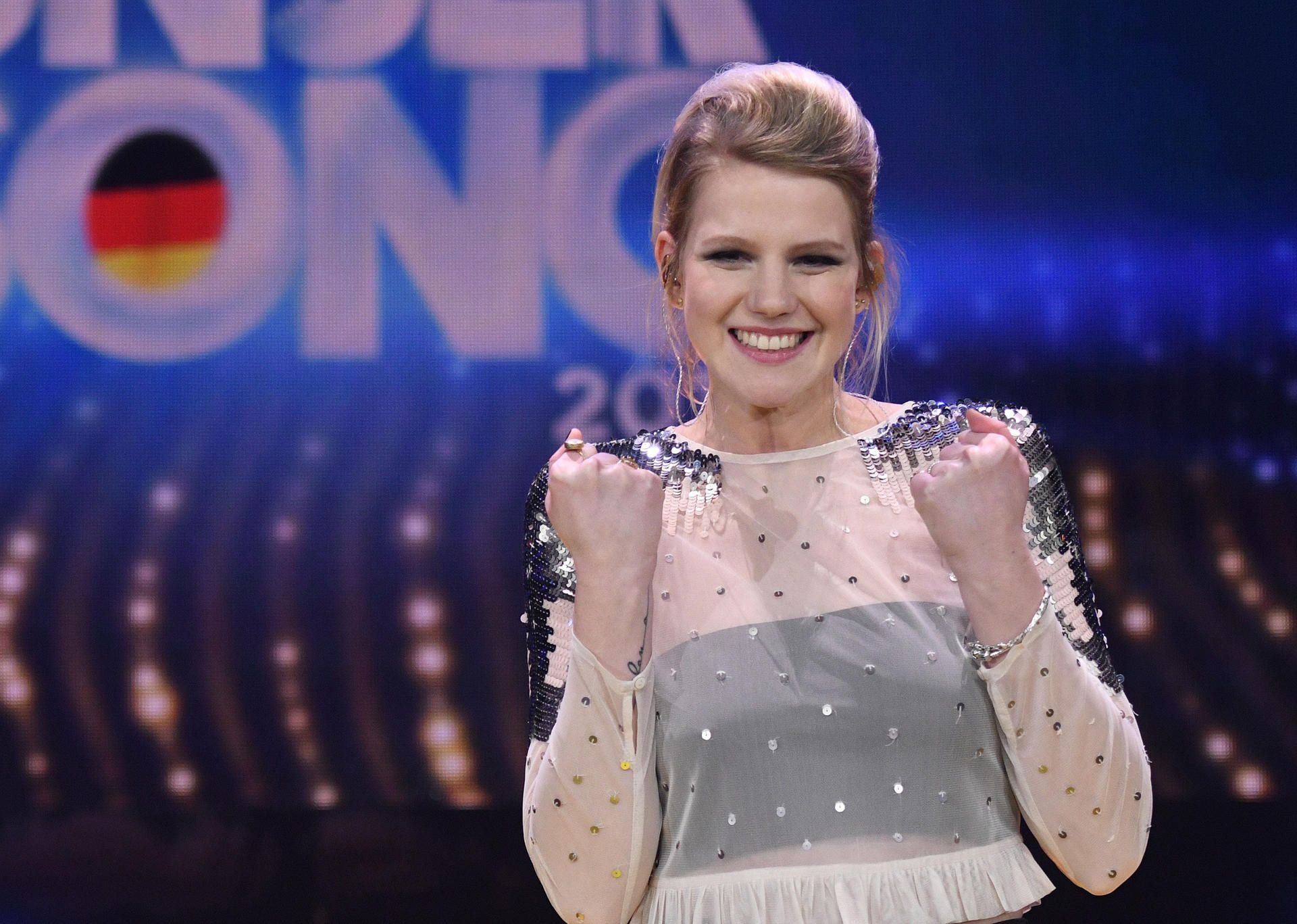 Die Sängerin Isabella 'Levina' Lueen bei der Generalprobe deutschen Vorentscheids „Unser Song für 2017“ in Köln.