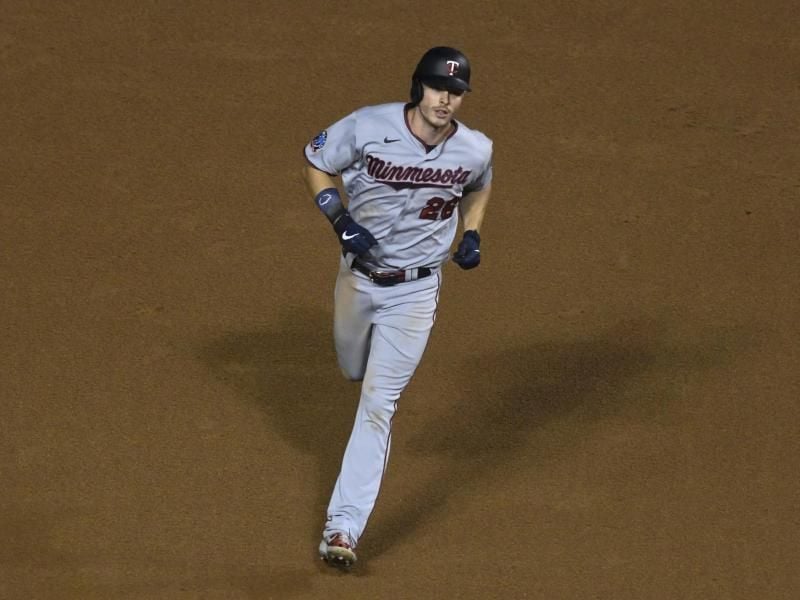 Tolle Marke gesetzt: Der Deutsche Max Kepler von den Minnesota Twins gelingt der 100. Homerun seiner Karriere. Foto: Matt Marton/AP/dpa