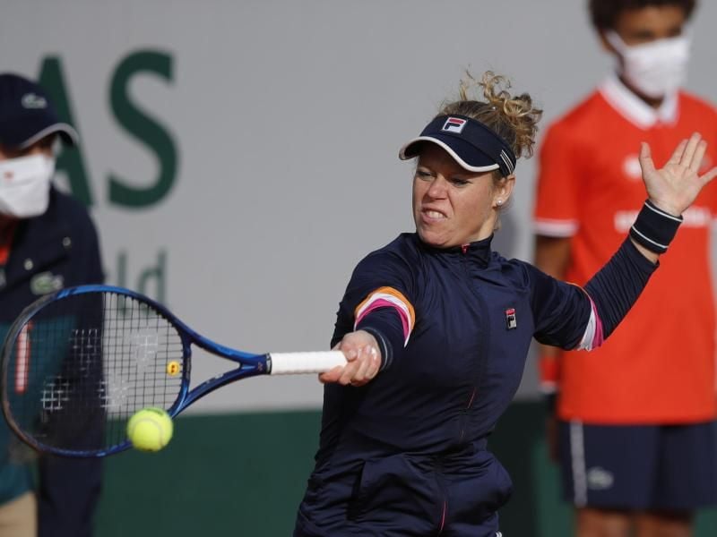 Laura Siegemund in Aktion. Foto: Christophe Ena/AP/dpa