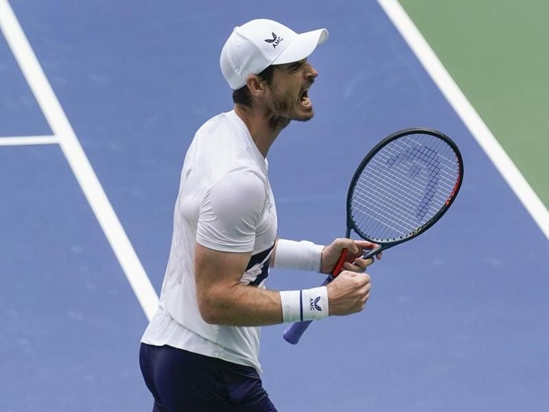 Andy Murray setzte sich in fünf Sätzen gegen Yoshihito Nishioka durch. Foto: Seth Wenig/AP/dpa