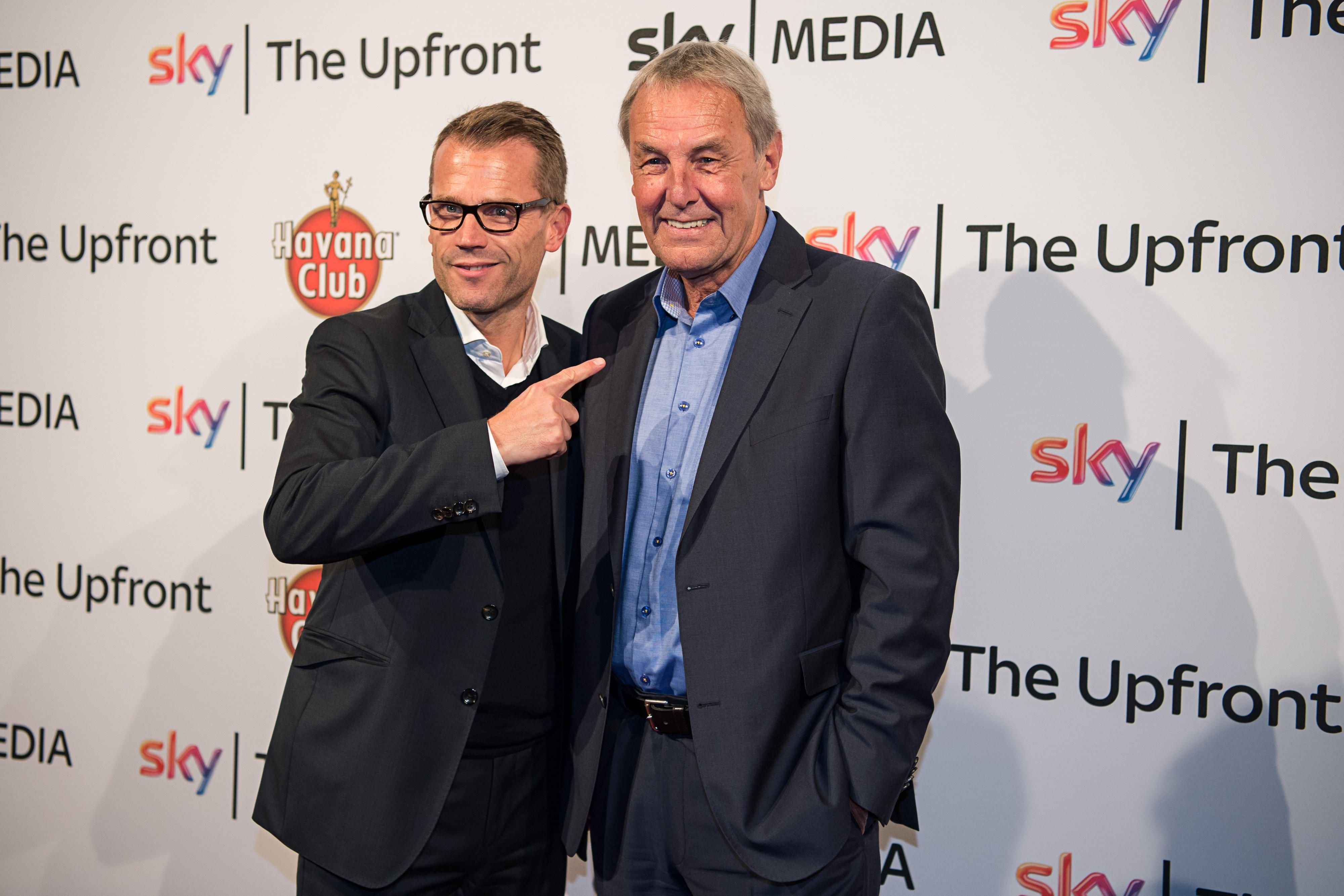 Sky Sport News-Chef Dirk Grosse (l.) und Jörg Wontorra.