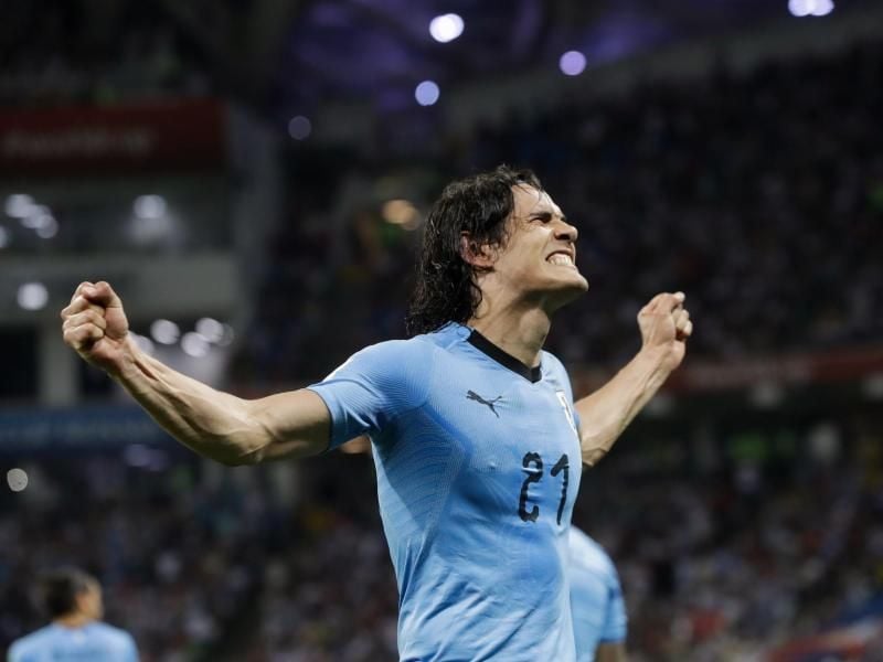 Uruguay bangt um seinen Stürmerstar Edinson Cavani vor dem Spiel gegen Frankreich. Foto: Andre Penner/AP