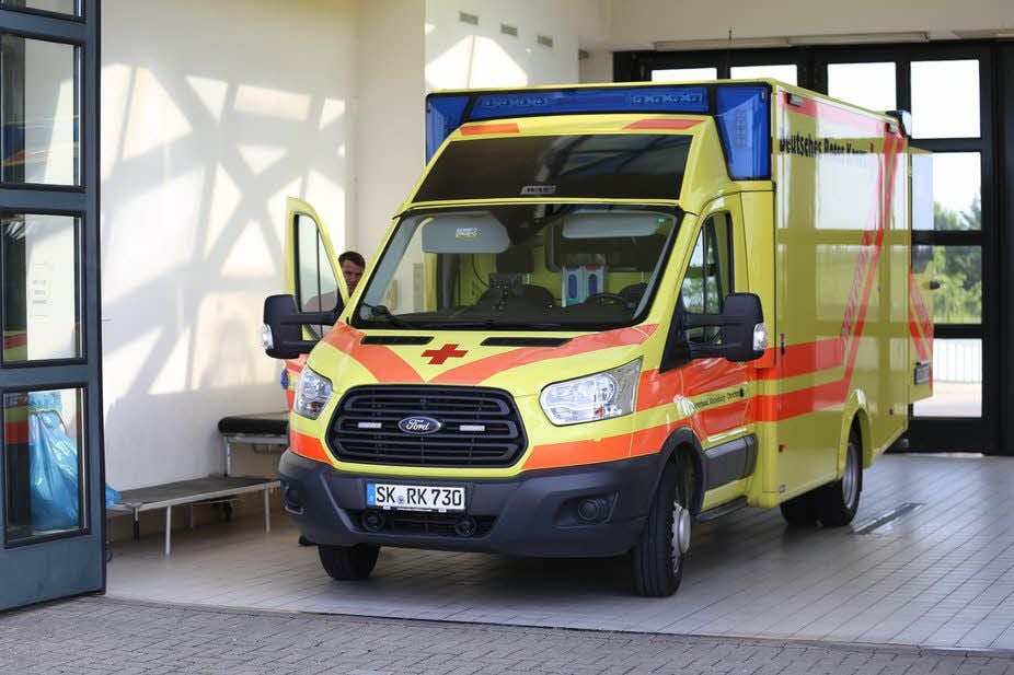 Die Liegendanfahrt der Notfallambulanz in Querfurt. Von hier aus werden die Patienten in den sogenannten Schockraum gebracht.