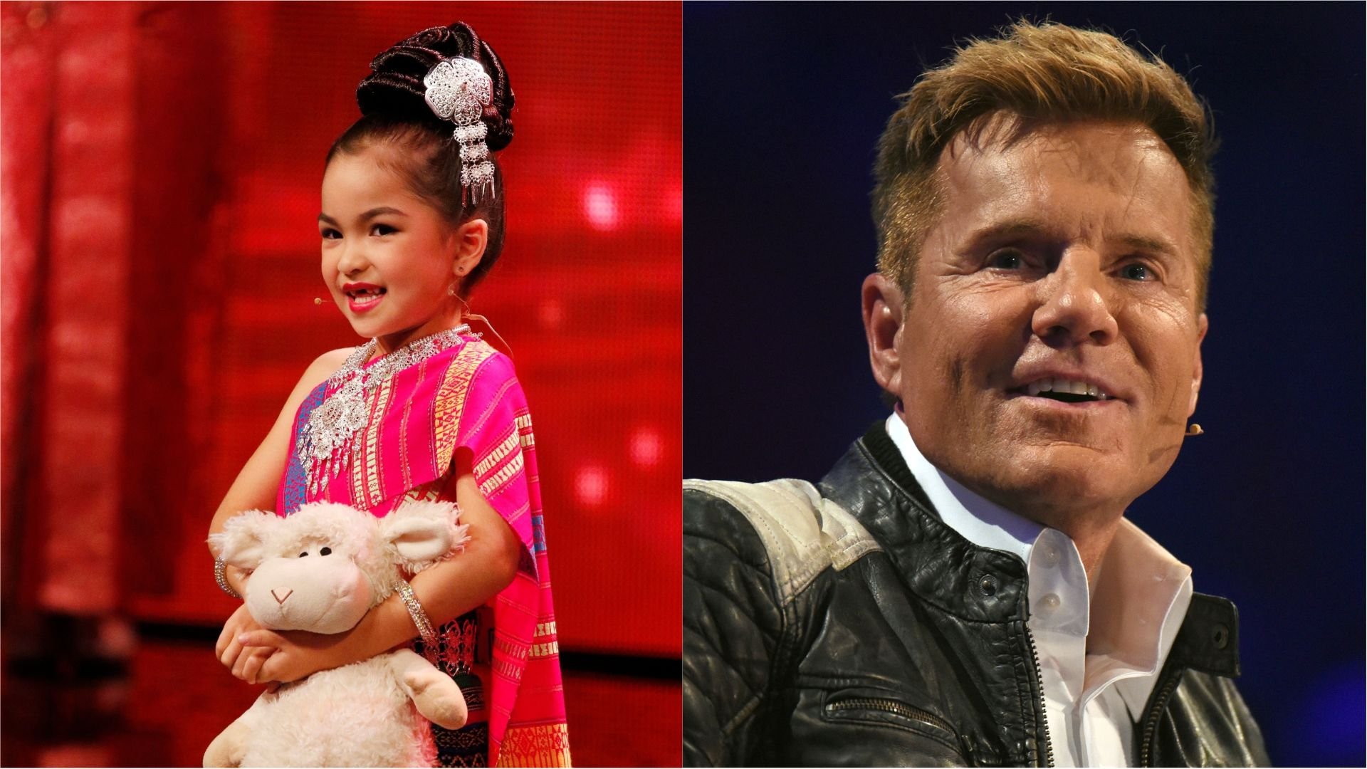 Melissa Malandrino beim „Supertalent“ (l.) und Dieter Bohlen