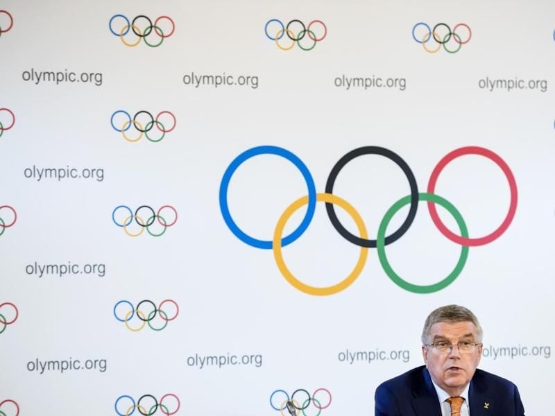 Thomas Bach ist vom Tempo der Olympia-Vorbereitung in Japan angetan. Foto: Jean-Christophe Bott/KEYSTONE