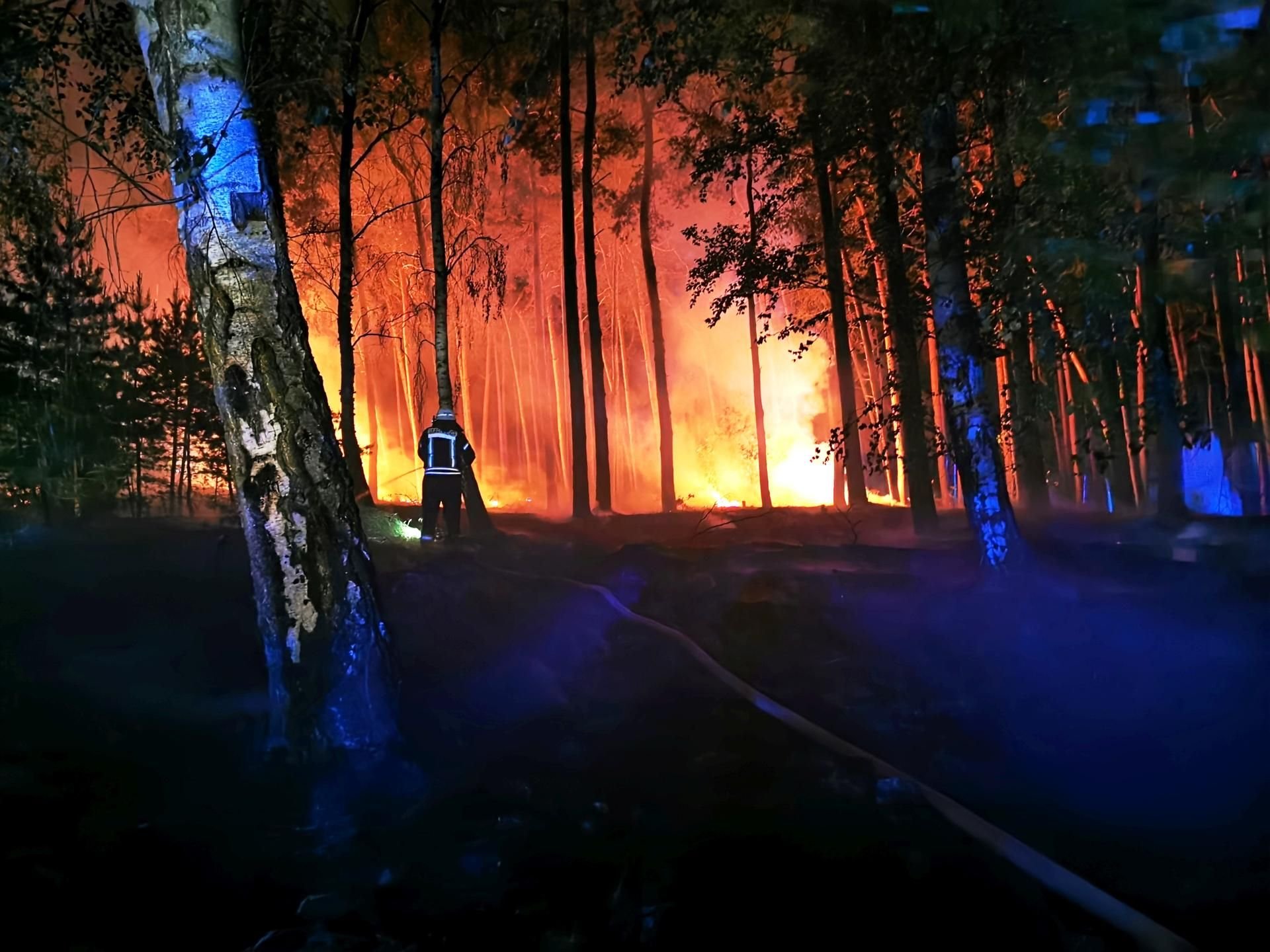 Der Waldbrand bei Derenburg.