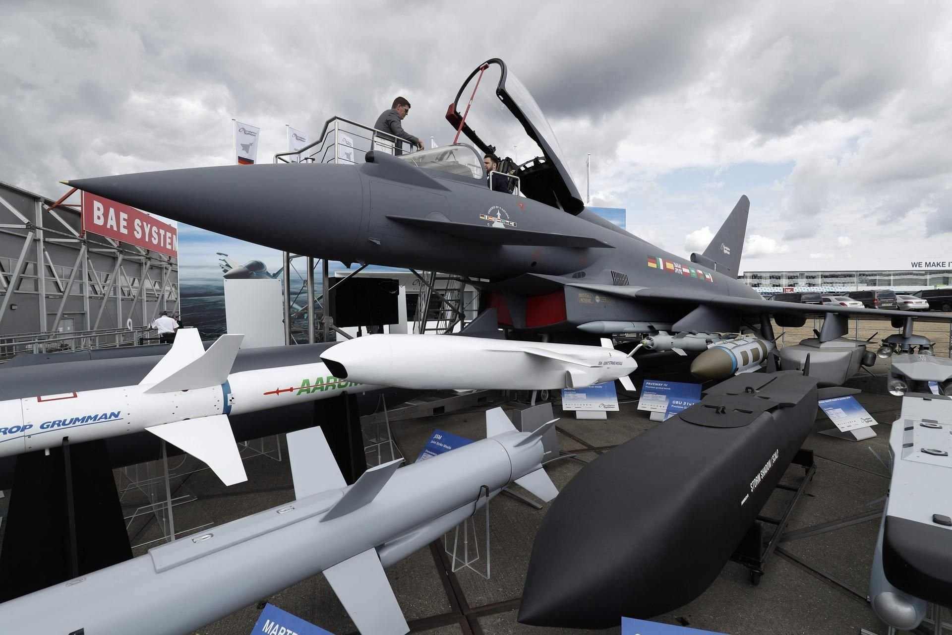 Ein Eurofighter auf der Farnborough Airshow.