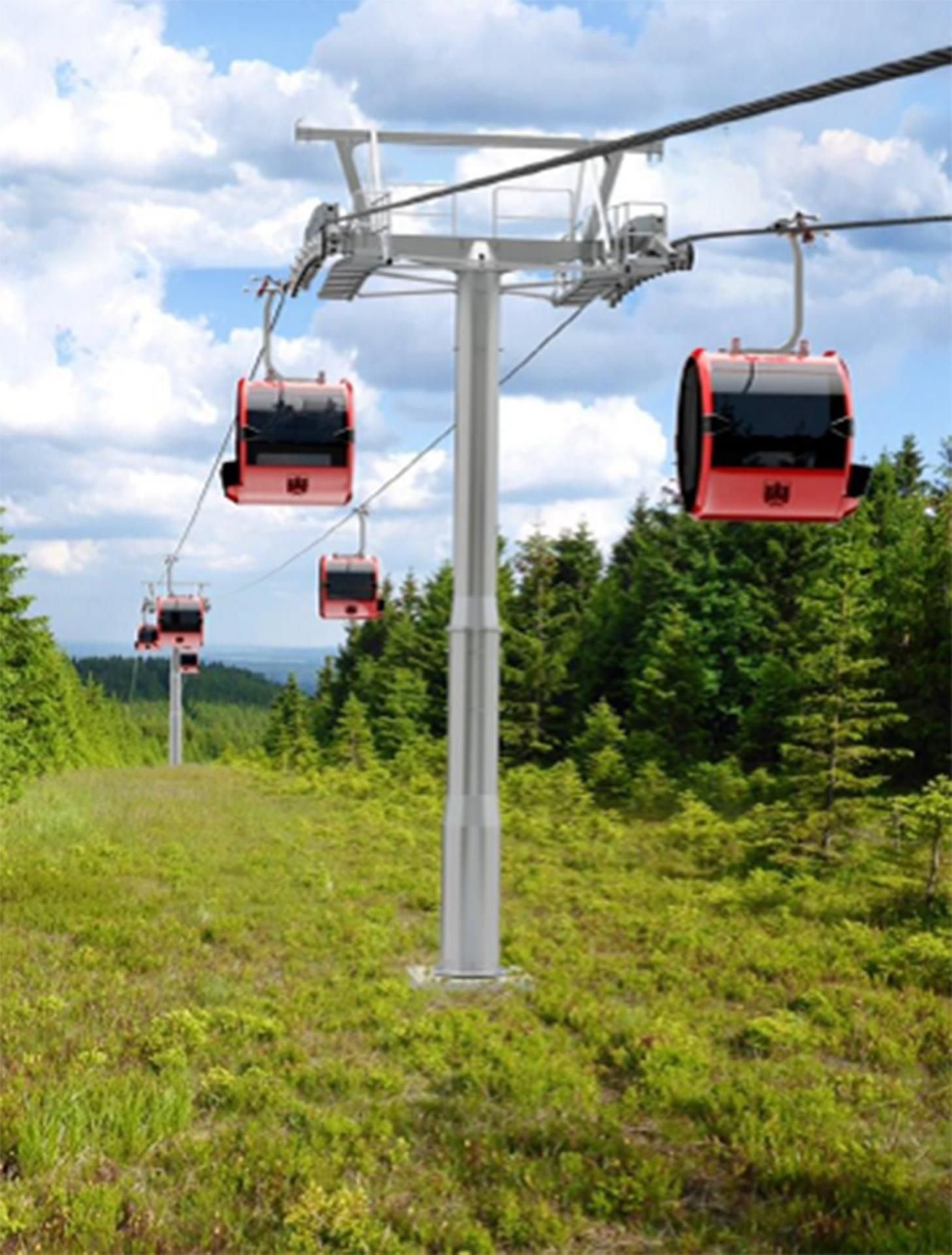 So sollte die Seilbahn aussehen, die die Wintersportgebiete in Schierke (Landkreis Harz) und Braunlage (Niedersachsen) verbinden sollte.