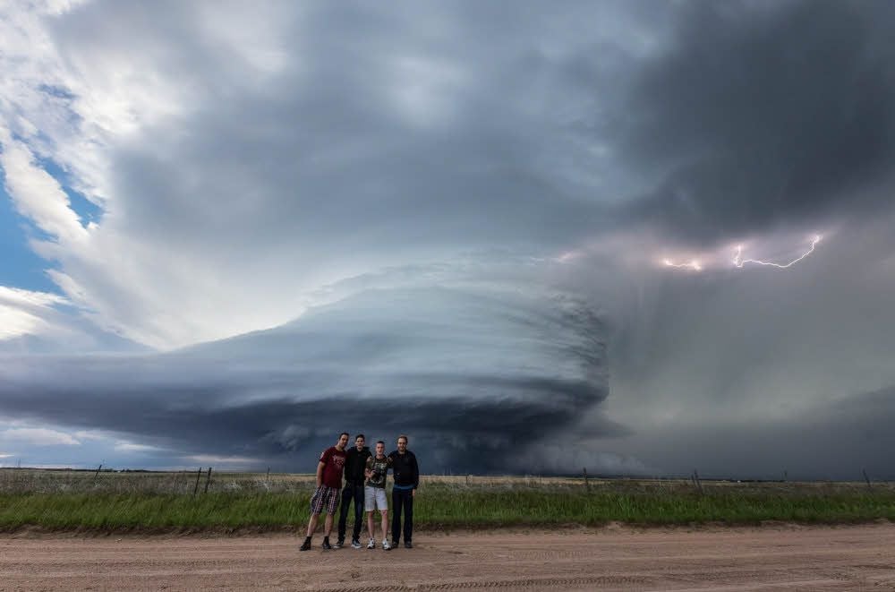 Eine Superzelle hat sich in der Nähe der Stadt Imperial in Nebraska gebildet - direkt vor den Kameras der Tornadojäger.