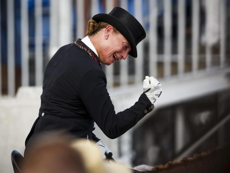 Isabell Werth erhielt eine Bewertung von 76,255 Prozent und wurde vor Dorothee Schneider Erste. Foto: Sharon Vandeput/Sportfoto-Lafrentz