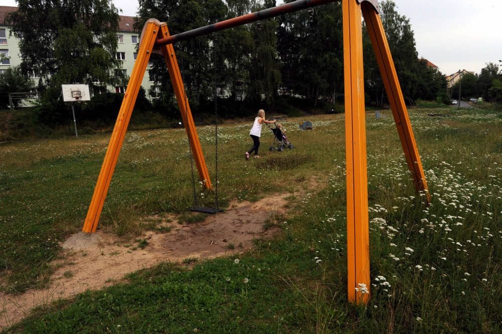 Der Spielplatz in der Hettstedter Puschkinstraße
